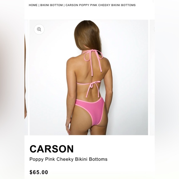 93 Play Street - Carson Poppy Pink Cheeky Bikini Bottoms - 2XL - NWT - Picture 3 of 5